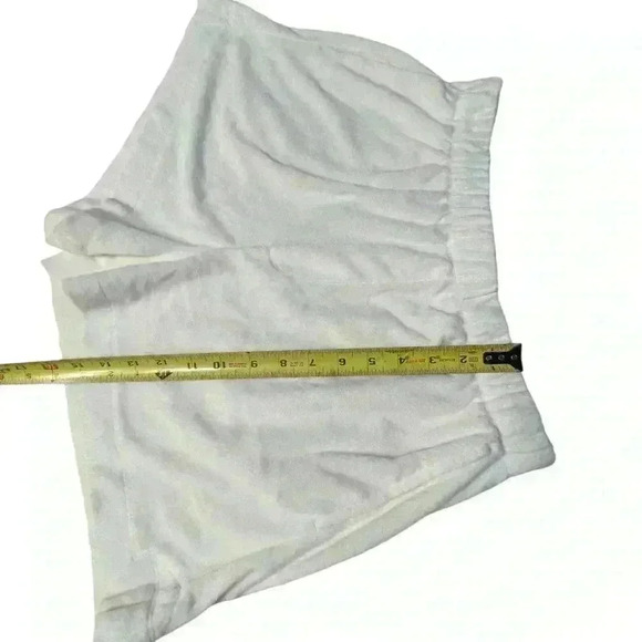 Free Assembly Womens Size M Terry Short Set Egret Sleeveless Front Tie EUC - Picture 12 of 16